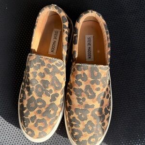 Steve Madden Animal leopard  Print Slip-On Sneakers